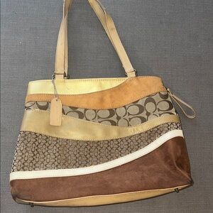 Coach Multicolor Patchwork Shoulder Bag